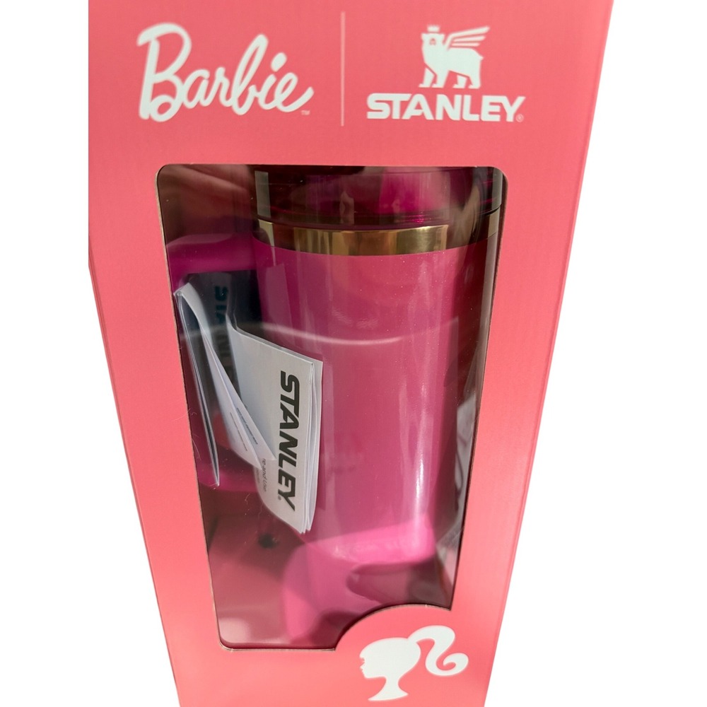 Stanley‎ Barbie Quencher H2O Tumbler 40 oz Pink Stainless Steel Flowstate Lid